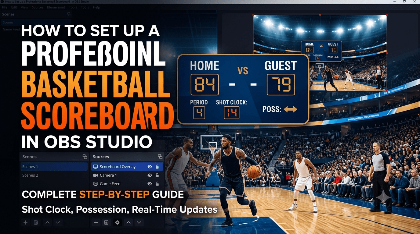 How to Set Up a Professional Basketball Scoreboard in OBS Studio